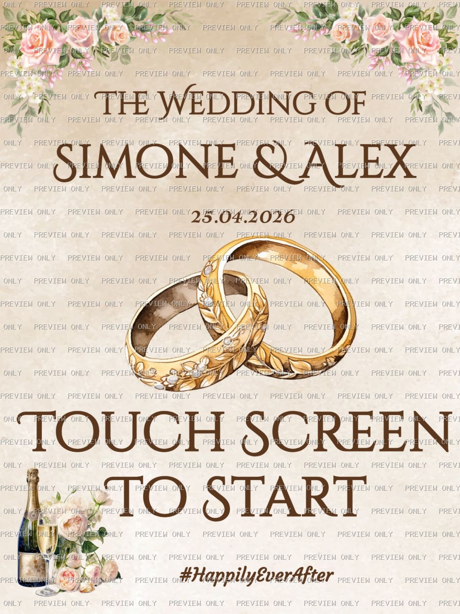Wedding Start Screen
